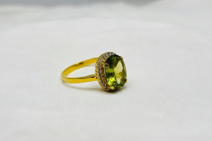 Beautiful Peridot stone Ring